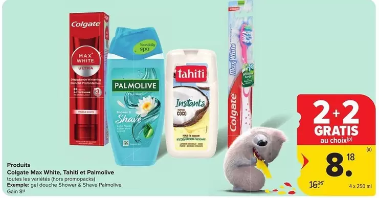 White - Colgate Max , Tahiti et Palmolive
