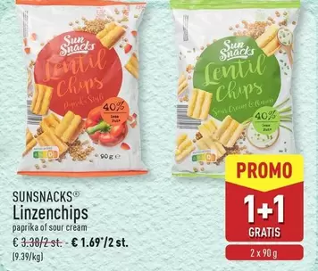 Linzenchips paprika of sour cream