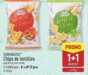 De - Chips de lentilles paprika ou sour cream