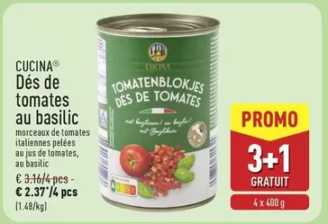 De - Dés de tomates au basilic