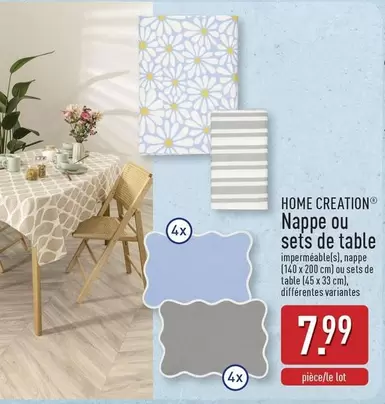 De - Nappe ou sets de table