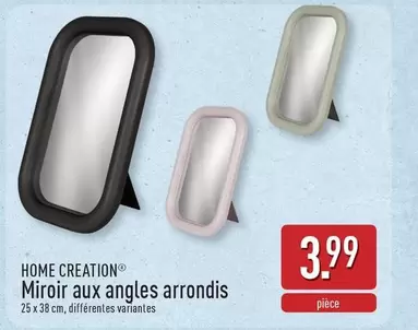 Miroir aux angles arrondis