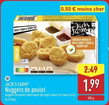 Cher - Nuggets de poulet avec sauce dip aigre-douce et sauce curry