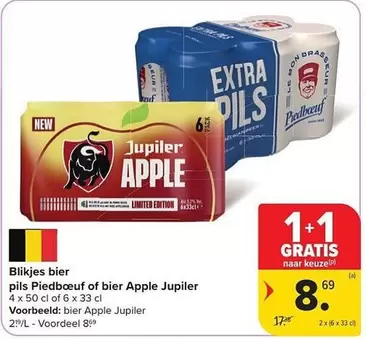 Jupiler - pils Piedboeuf of bier Apple