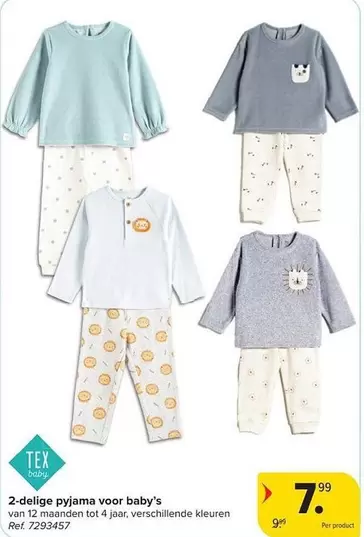 2-delige pyjama voor baby's