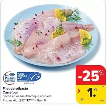 De - Filet de sébaste
