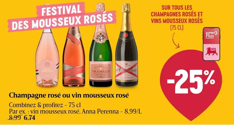 De - Champagne rosé ou vin mousseux rosé