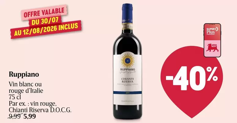Vin blanc ou rouge d'Italie