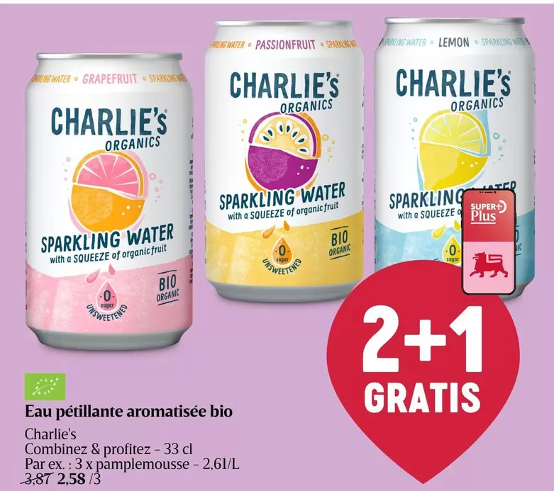 Eau pétillante aromatisée bio