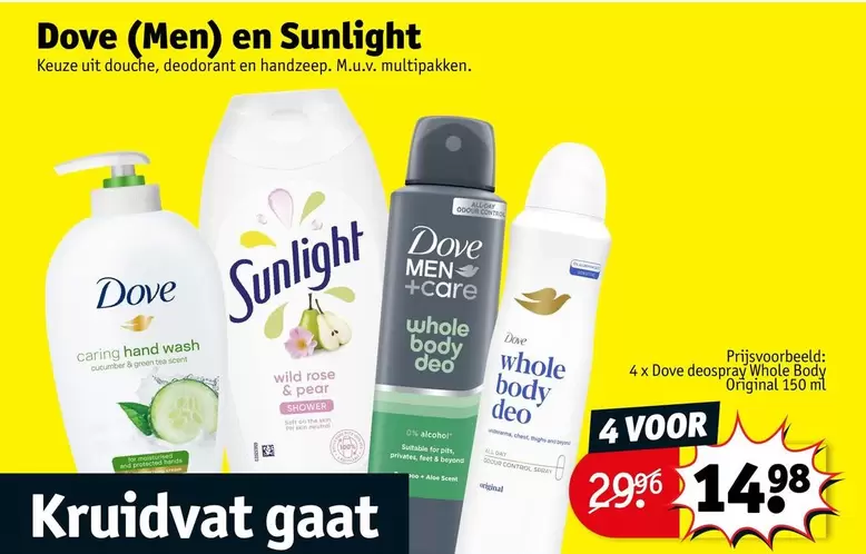 Dove (Men) en Sunlight Keuze uit douche, deodorant en multipakken