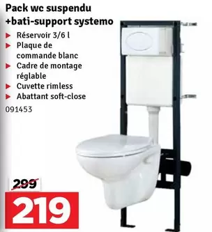 De - Pack wc suspendu +bati-support systemo