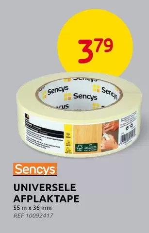 UNIVERSELE AFLAKTAPE 55 m x 36 mm REF 10092417