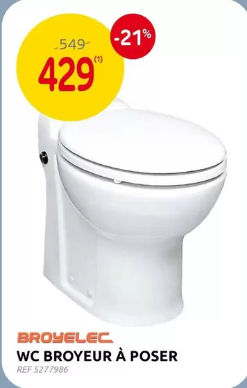 WC BROYEUR À POSER REF S277986