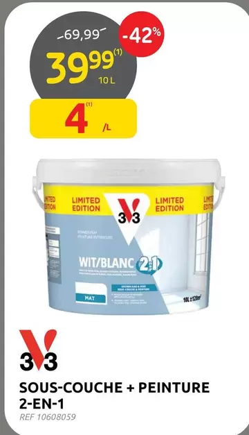 SOUS-COUCHE + PEINTURE 2-EN-1