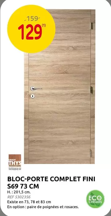 Group - BLOC-PORTE COMPLET FINI S69 73 CM
