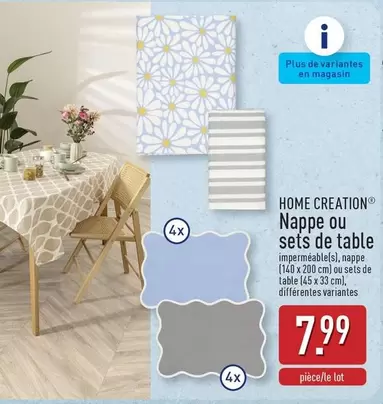 De - Nappe ou sets de table