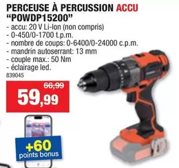 De - PERCEUSE À PERCUSSION ACCU "POWDP15200"