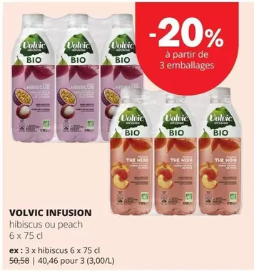 De - VOLVIC INFUSION hibiscus ou peach