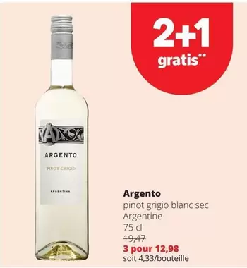 Pinot Grigio Blanc Sec