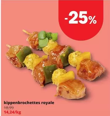 Kippenbrochettes Royale