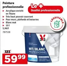 Peinture professionnelle acrylique enrichi en Titane