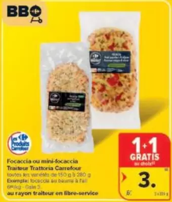 Bbq - Focaccia ou mini-focaccia