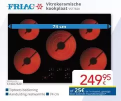 De - Vitrokeramische kookplaat VST7820
