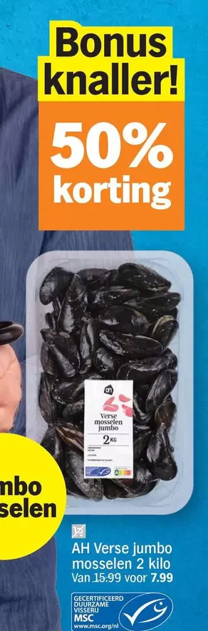 Verse jumbo mosselen
