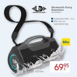 Bluetooth Party Boombox BS-4000BLK