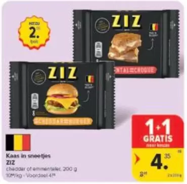 Kaas in sneetjes cheddar of emmentaler