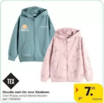 Hoodie met rits voor kinderen