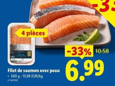 De - Filet de saumon avec peau