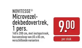 Microvezel-dekbedovertrek, 1 pers.