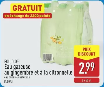 De - Eau gazeuse au gingembre et à la citronnelle