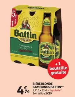 BIERE BLONDE GAMBRINUS