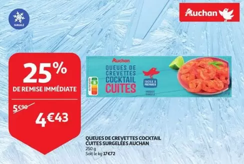 De - QUEUES DE CREVETTES COCKTAIL CUITES SURGELEES