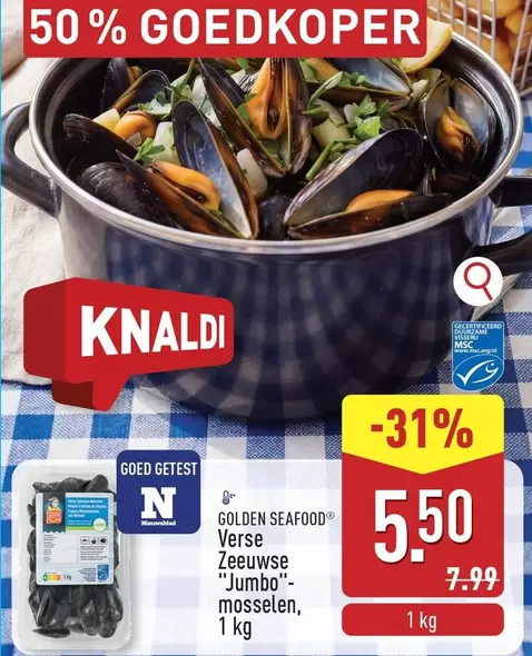 Verse Zeeuwse "Jumbo"-mosselen