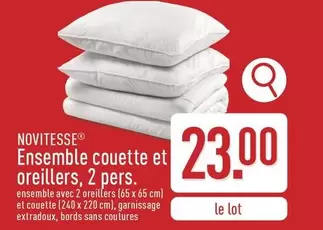 Ensemble couette et oreillers, 2 pers.