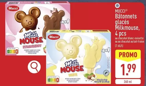 White - Bâtonnets glacés Milkmouse