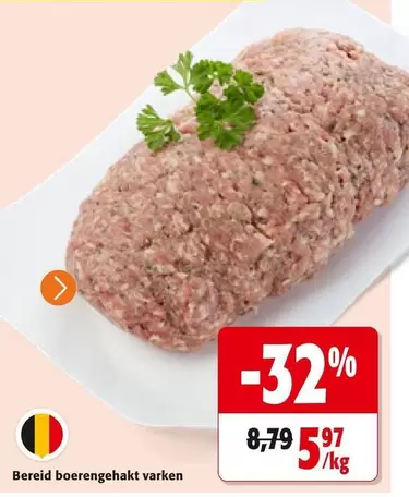 Bereid boerengehakt varken