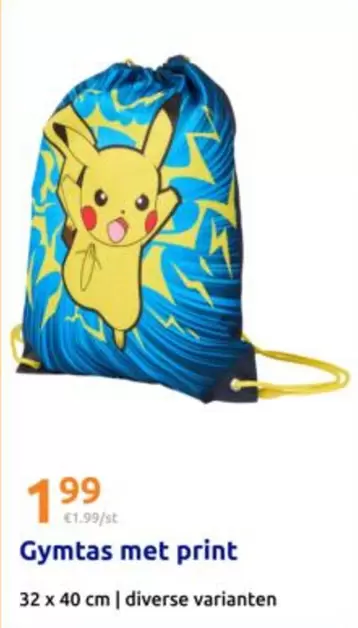 Gymtas met print