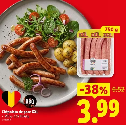 Bbq - Chípolata de porc XXL