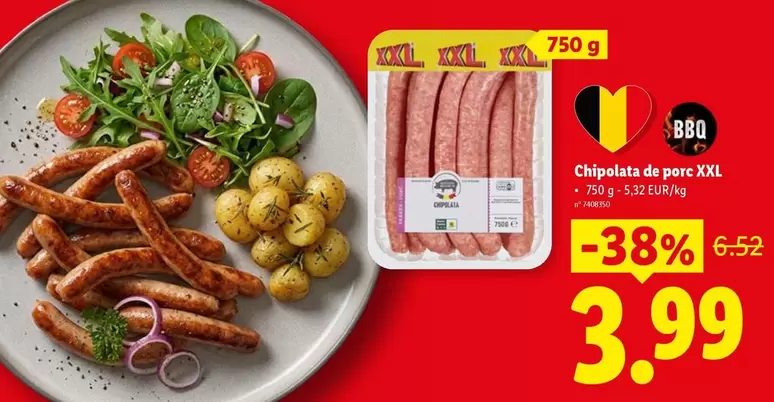 Bbq - Chipolata de porc XXL