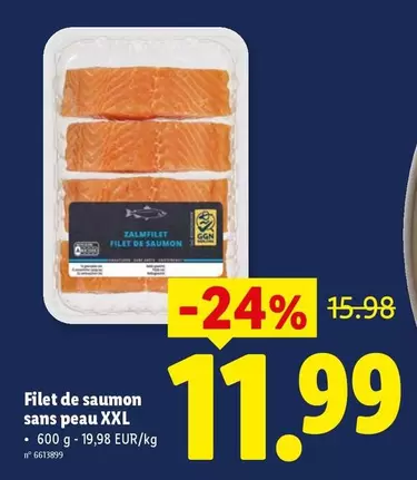 De - Filet de saumon sans peau XXL