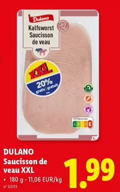 De - Kalbfswurst Saucisson de veau XXL