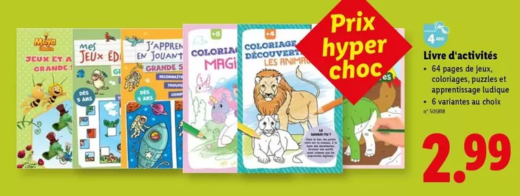 De - Livres d'activités