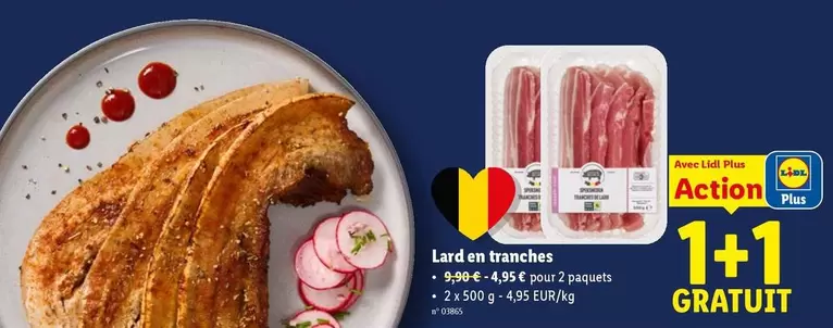 Lard en tranches