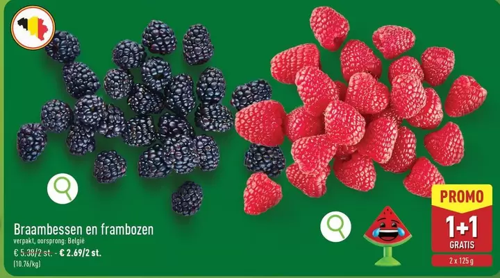 Braambessen en frambozen