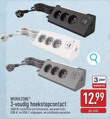3-voudig hoekstopcontact