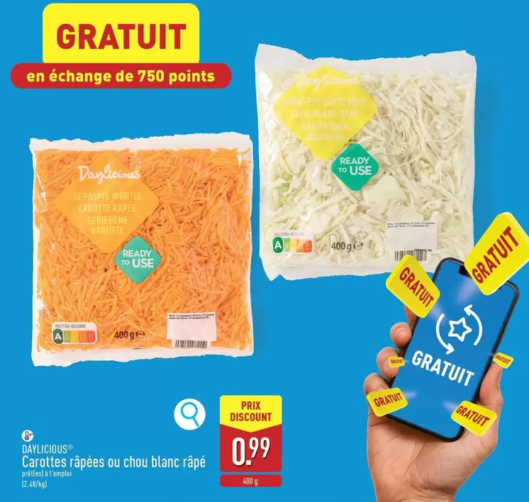 De - Carottes râpées ou chou blanc râpé
